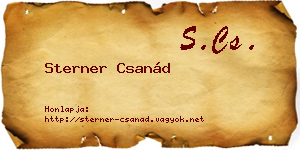 Sterner Csanád névjegykártya