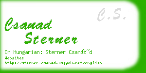 csanad sterner business card